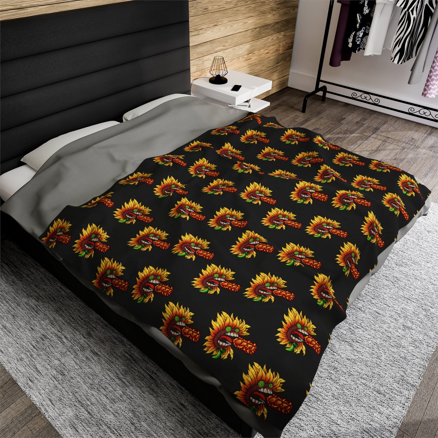 Optimus Fireflower Plush Blanket