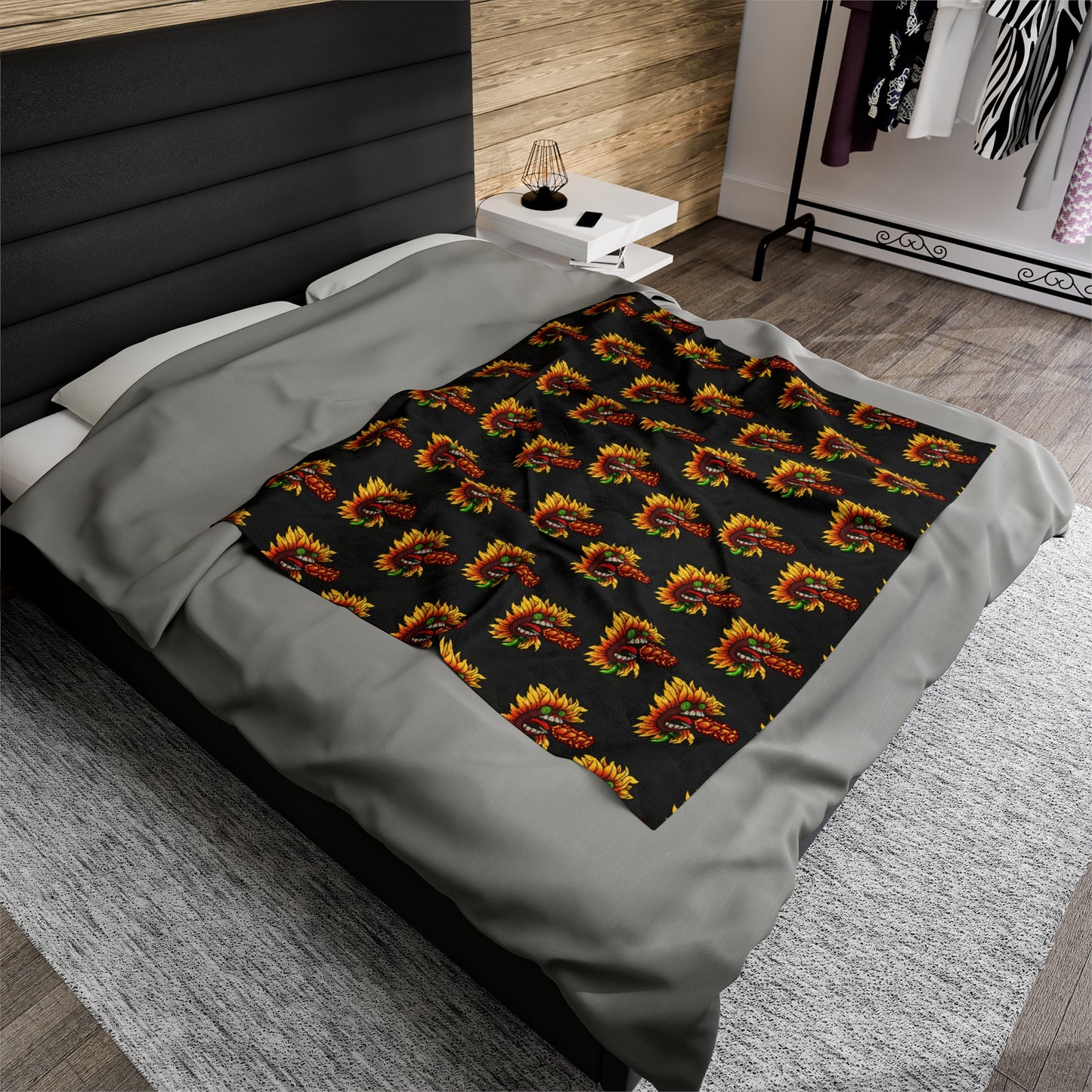 Optimus Fireflower Plush Blanket