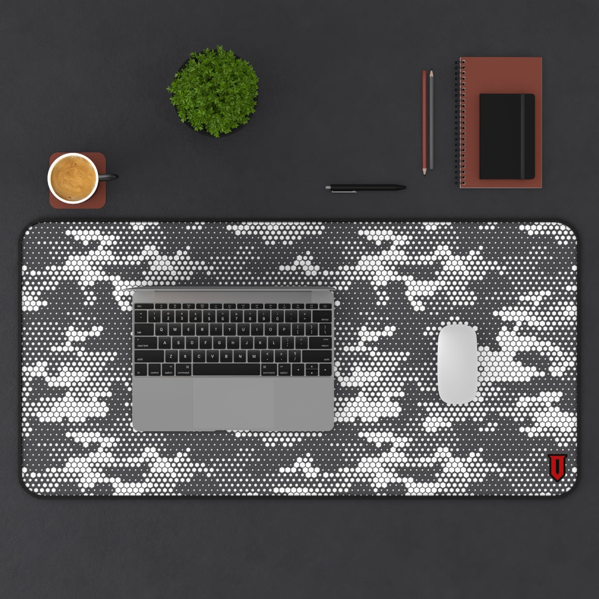 Snow Hexagonal Camo Mousepad - Optimus