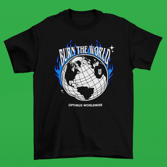 Burn The World T-Shirt (Blue)